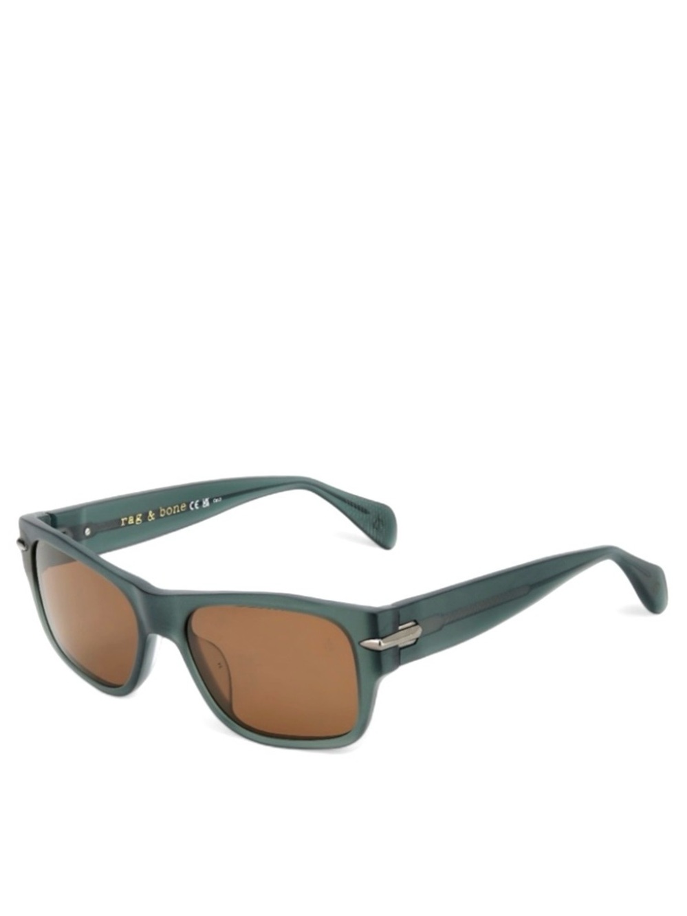 rag & bone Green Rectangular Frame Unisex Sunglasses (55-17-145mm)